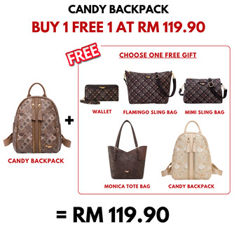 CANDY BACKPACK - SEASHELL BY, DARK BROWN
